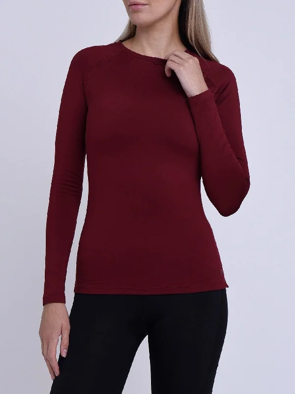 Thermal Women Long Sleeve Top for Extra Warmth in WinterSuperThermal Long Sleeve Compression Base Layer Crew Neck Top for Women With Brushed Inner Fabric Thermal Women Long Sleeve Top for Extra Warmth in WinterSuperThermal Long Sleeve Compression Base Layer Crew Neck Top for Women With Brushed Inner Fabric