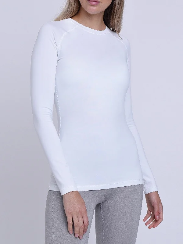 Puffer - Sleeve Women Long Sleeve Top for a Fashion - Forward LookSuperThermal Long Sleeve Compression Base Layer Crew Neck Top for Women With Brushed Inner Fabric Puffer - Sleeve Women Long Sleeve Top for a Fashion - Forward LookSuperThermal Long Sleeve Compression Base Layer Crew Neck Top for Women With Brushed Inner Fabric