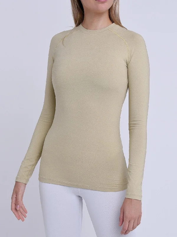 Turtleneck Women Long Sleeve Top for Cold Winter DaysSuperThermal Long Sleeve Compression Base Layer Crew Neck Top for Women With Brushed Inner Fabric Turtleneck Women Long Sleeve Top for Cold Winter DaysSuperThermal Long Sleeve Compression Base Layer Crew Neck Top for Women With Brushed Inner Fabric