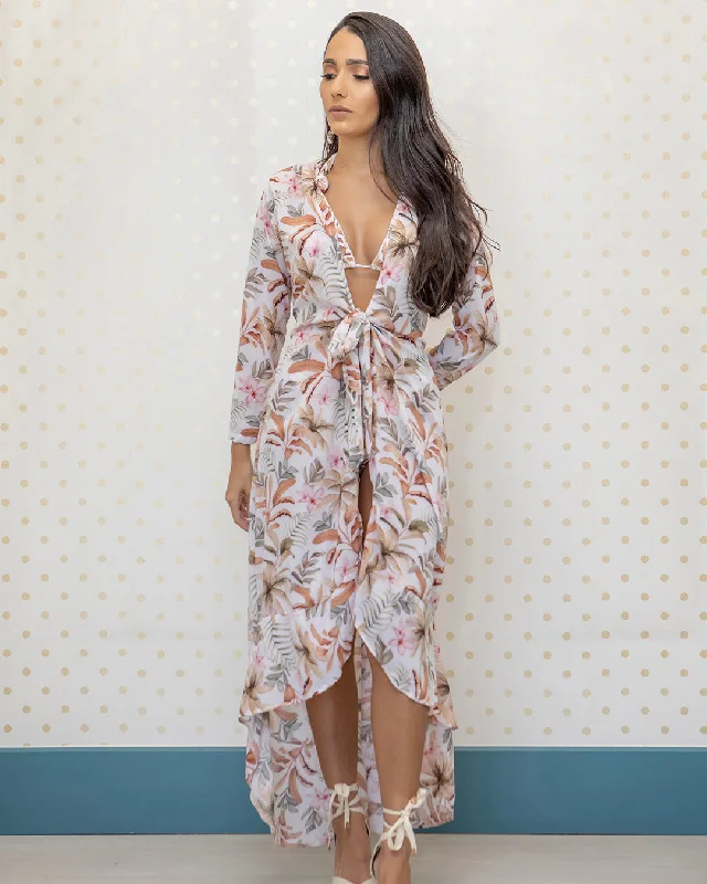 Recycled material cover ups for an environmentally friendly choiceAmazonian Florals Beach Robe