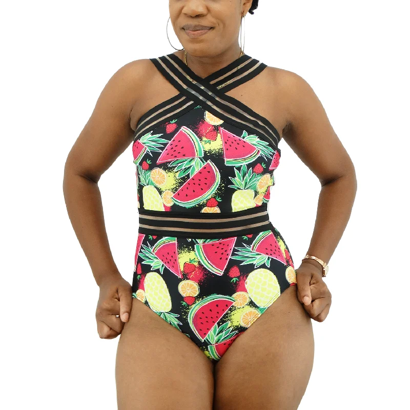 Ladies' LSW35 Emme Jordan 1pc Swimsuit S-XL - Asstd Prints