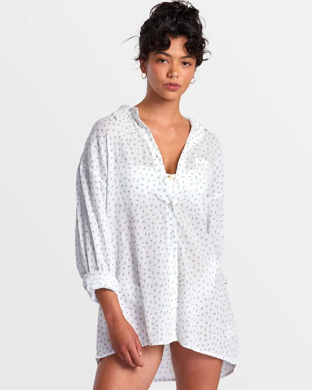 Gimme Shirt Dress - White